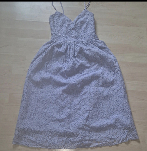 Amisu damen spitzenkleid lila - spitzenkleid,