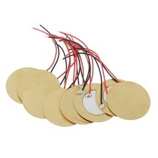 10pcs 35mm Piezo Elements buzzer Sounder Sensor Drum Disc+ wire copper