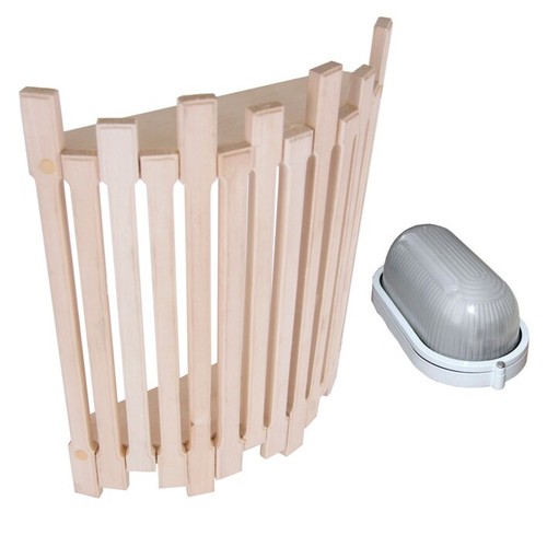 Saunaleuchte set eck - saunaleuchte, linde