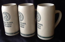 3 x Ur Krostitzer Bierkrug Steingut Männertag 2013 Wahre Helden hoch sollt NEUW