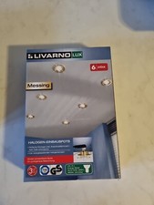 Livarno Lux ~ Halogen Einbauleuchten-Set 6 x 40W  GU10 / Messing 