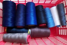 Garn Konengarn Restkonen 985 g ,  gute Qualität- BLAU, BRAUN u.a.  - Overlock ?