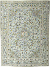 Perserteppich Kashan Kork 408 x 302 cm Orientteppich Top Zustand - Pistaziengrün