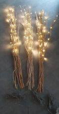 3 Casa Deco LED-Leuchtzweige - 40 warmweiße LED's Weidenholz Netzstecker OVP!