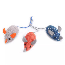 Katzenspielzeug Maus Plüschtier mit Katzenminze 3er-Set