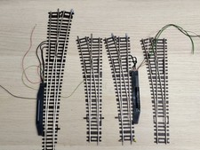 Roco Line o. Bettung 4x Weiche; W10 42489 + W15 42441 + Antrieb 40296