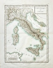 Italia Italy Italien Sizilia Sardegna Corse map Karte Mentelle Chanlaire 1797