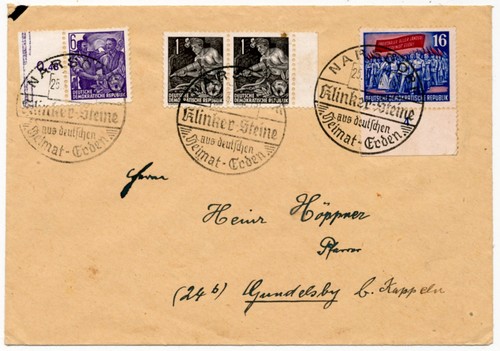 Ddr 1954 mischfrankatur - ddr,