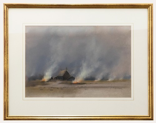 Gerahmtes pastell des - gerahmtes,