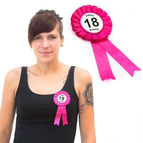 Geburtstag birthday button - 18.,