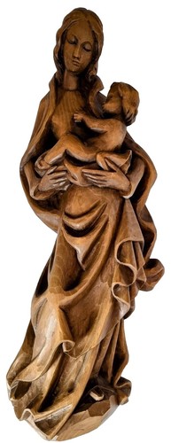 Madonna geschnitzt mit kind - madonna,
