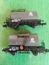 Minitrix N, 0216 Set De Dos  Vagones Cisterna Buen Estado.