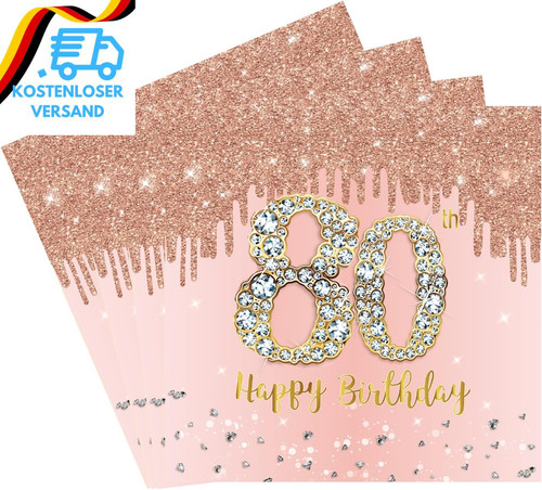 Geburtstag servietten 20 - 80,