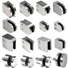 Glasklemme Glashalter Geländerbau Glaspunkthalter Sicherungsstift Rund Eckig V2A