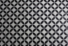 PVC Bodenbelag Optik Magali 96 Schwarz Weiß 2m Breite Meterware