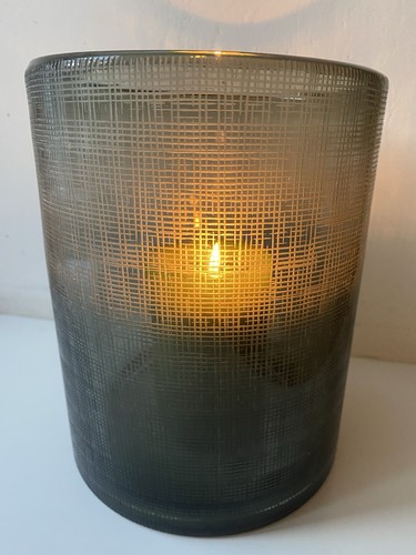 Glas deko windlicht grau - windlicht,