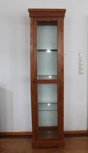 Vintage vitrine glas - vitrine, teakholz