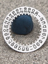 #1589 ORIGINAL ROLEX 3035 DATUMSSCHEIBE DATE DISC WEIß WHITE OPEN 6 & 9 VINTAGE