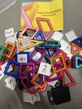 Anpro Magnetische Bausteine Set - 109 Teile, Fahrzeuge, Buchstaben, Zahlen ?