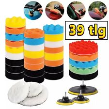 39 Tlg Polierschwamm Polierpads Set 80mm 125mm Polierscheibe Auto KFZ Polierset