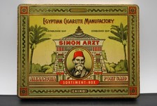 Antike Blechdose, Zigarettendose, SIMON ARZT, Sortiment Box