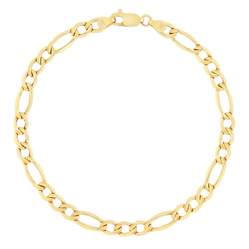 Echt 14k gelbgold 5mm figaro - 4.5mm,