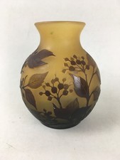 Kleine Jugendstil - Vase im „Galle´ - Stil“  Überfang mit Bella Vista signiert