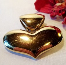 Großer Pierre Lang  Herz Anhänger vergoldet Kettenanhänger / eo 507