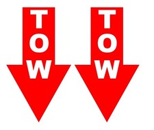 2x TOW Rennsport Aufkleber