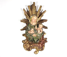 Wandbild Schnitzarbeit Maria +