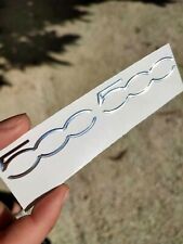 Paar 3D Resin Aufkleber Logo Fiat 500