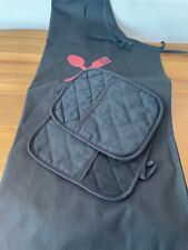 Kochschürze Schwarz 2 x Topflappen