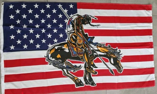 Fahne amerika indianer pferd - fahne,