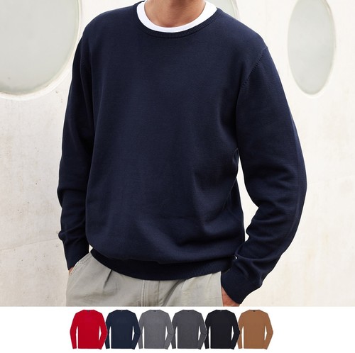 Herren uni rundhals strick - rundhals,