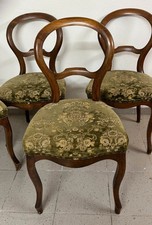 Wiener Barock Stuhl Stoffbezug Antik Salonstuhl Stuhl Holzstuhl - 4 Verfügbar