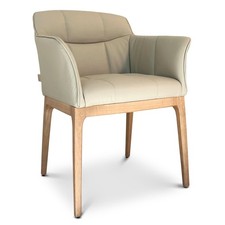 SIX Echtleder Esszimmerstuhl