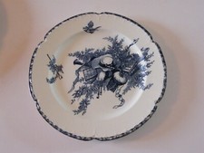 Sarreguemines Rundes Geschirr Modell Vögel Musikinstrumente Bourgeois 30,5 Cm