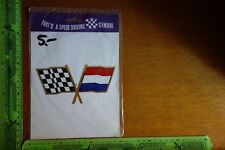 Alter Aufkleber Verkehr Speed driving Symbol Zielflagge Holland Flagge