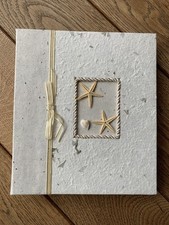 beiges Einsteckalbum, Fotoalbum, 30 Seiten à 4 Bilder