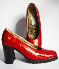 original SAURO PUMPS krokoprägung KIRSCH rot LACK Gr.36