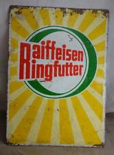 altes Blechschild Raiffeisen Ringfutter