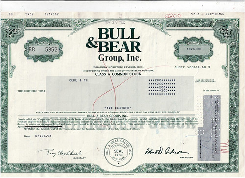Bull bear group inc 1981 - group,,