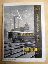 Fahrplan Zwickau 1955 DR Reichsbahn alt Eisenbahn Straßenbahn Omnibus Werbung