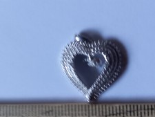 Toller Anhänger Herzform Silber 925 mit Diamanten in weiss