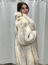 Pelzmantel pelz blaufuchs - pelzmantel,