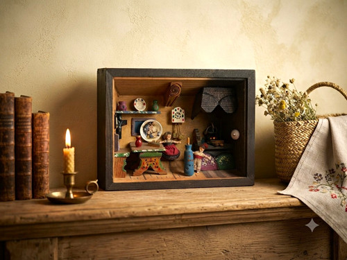 Miniatur puppenstube diorama - puppenstube,