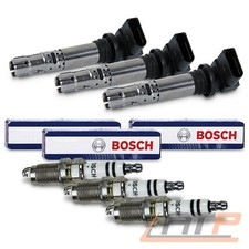 3x ZÜNDSPULE +3x BOSCH ZÜNDKERZE FÜR SEAT IBIZA SKODA FABIA RAPID VW POLO 6R 1.2