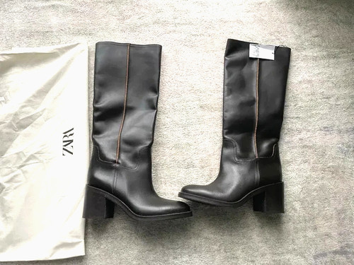 Zara leather brown - zara, 40