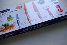 Messerset 3 Messer (2 groß, 1 klein) + 1 Schäler Keramikbeschichtung Trendfarben