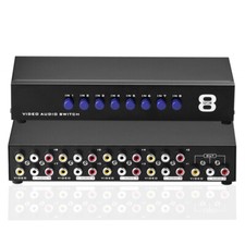 8-Wege Audio Video Switch AV 8